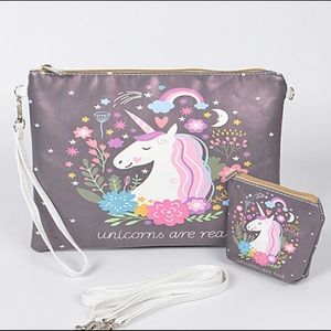 Unicorn crossbody/clutch with coin purse